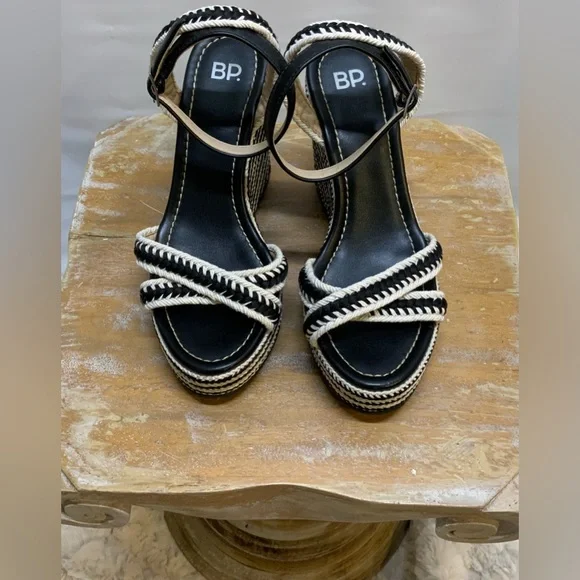 BP Gabbi-Fab Braided Wedge Sandal Size 7.5 - Picture 6 of 9
